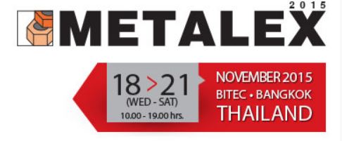 Exposición de Elementos Mecánicos METALEX 2015 en Bangkok, Tailandia.