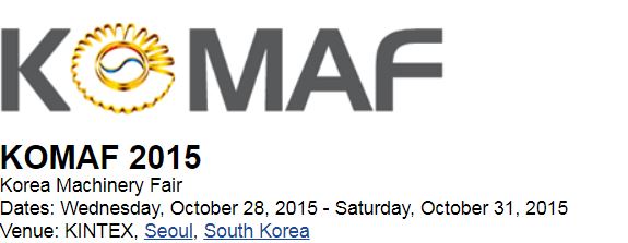 KOMAF 2015 (Seúl) - Feria de Maquinaria de Corea